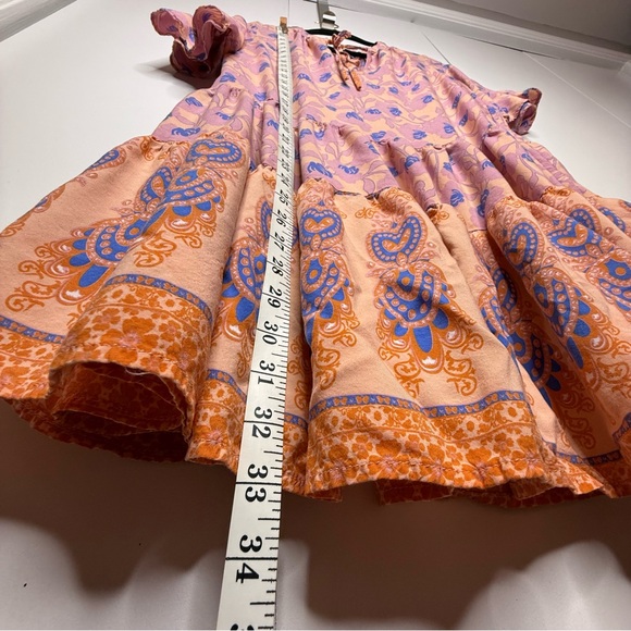 Petal and Pup Carlton Floral Boho Dress Orange Pink blue US 8 - Picture 8 of 9